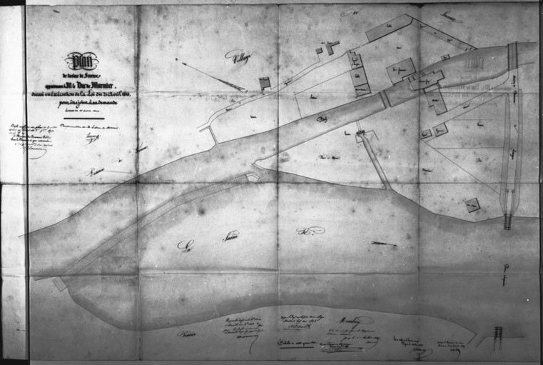 Plan de l'usine de Seveux appartenant à Mr le duc De Marmier [...] [Plan de situation]. © Région Bourgogne-Franche-Comté, Inventaire du patrimoine