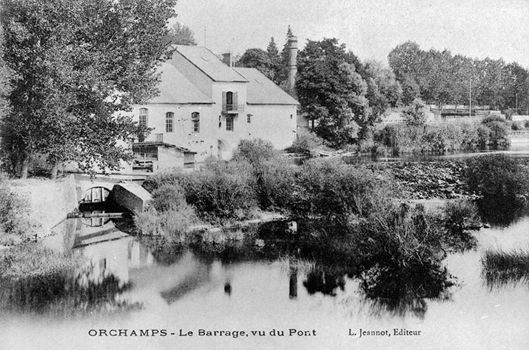 Orchamps. Le barrage, vu du pont. © Région Bourgogne-Franche-Comté, Inventaire du patrimoine
