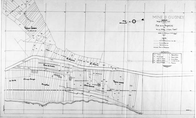 Mine d'Ougney. Forges de Franche-Comté. Plan de la propriété. © Région Bourgogne-Franche-Comté, Inventaire du patrimoine