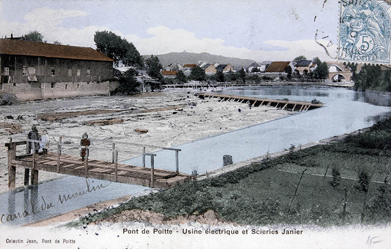 Pont de Poitte - Usine électrique et Scieries Jannier. © Région Bourgogne-Franche-Comté, Inventaire du patrimoine