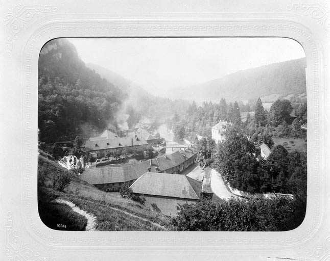 Vue d'ensemble de l'usine, à la fin du 19e siècle. © Région Bourgogne-Franche-Comté, Inventaire du patrimoine