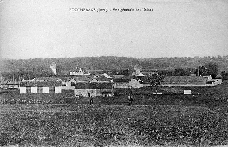 Foucherans (Jura). - Vue générale des Usines. © Région Bourgogne-Franche-Comté, Inventaire du patrimoine Foucherans (Jura). - Vue générale des Usines. © Région Bourgogne-Franche-Comté, Inventaire du patrimoine