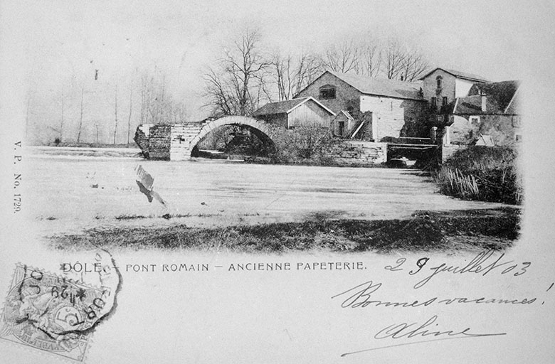 Dole. - Pont romain - Ancienne papeterie. © Région Bourgogne-Franche-Comté, Inventaire du patrimoine