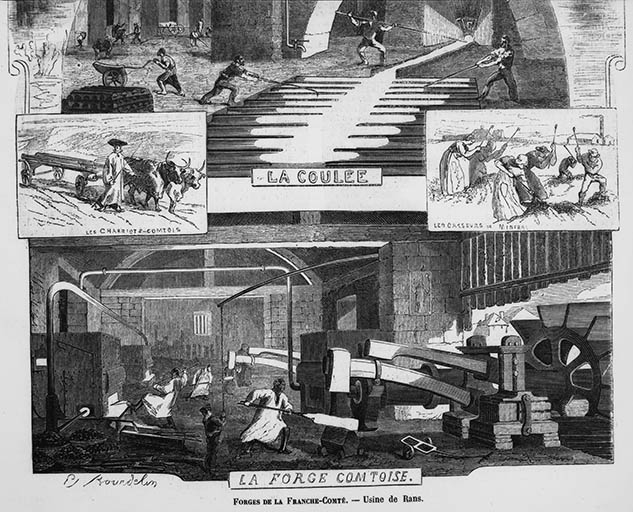 Forges de la Franche-Comté. - Usine de Rans : intérieur de la forge. © Région Bourgogne-Franche-Comté, Inventaire du patrimoine