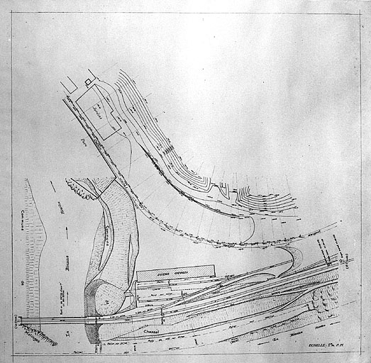 Projet d'un embranchement ferroviaire destiné à desservir la scierie Chevassu. © Région Bourgogne-Franche-Comté, Inventaire du patrimoine