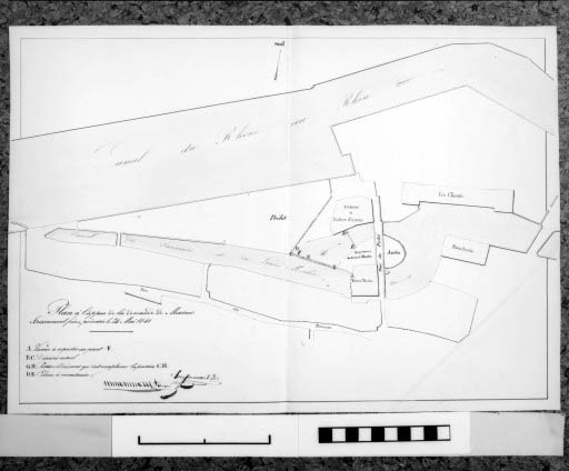 Plan à l'appui de la demande de Messieurs Hussonmorel frères, présentée le 24 mai 1841. © Région Bourgogne-Franche-Comté, Inventaire du patrimoine