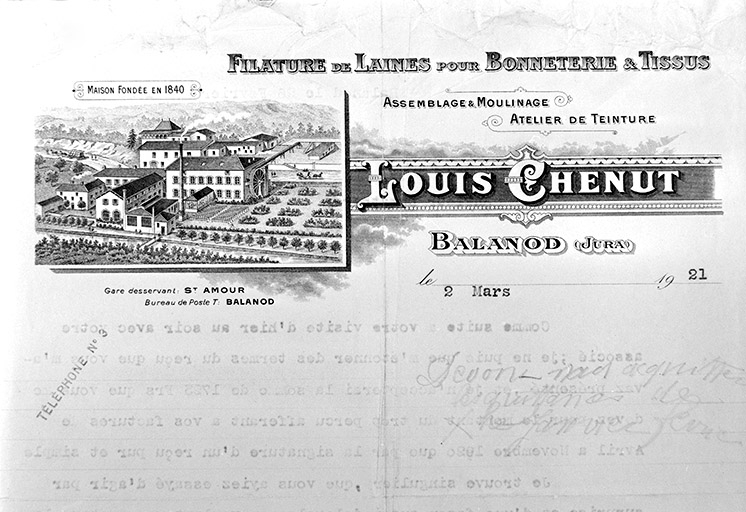 Papier à en-tête. © Région Bourgogne-Franche-Comté, Inventaire du patrimoine