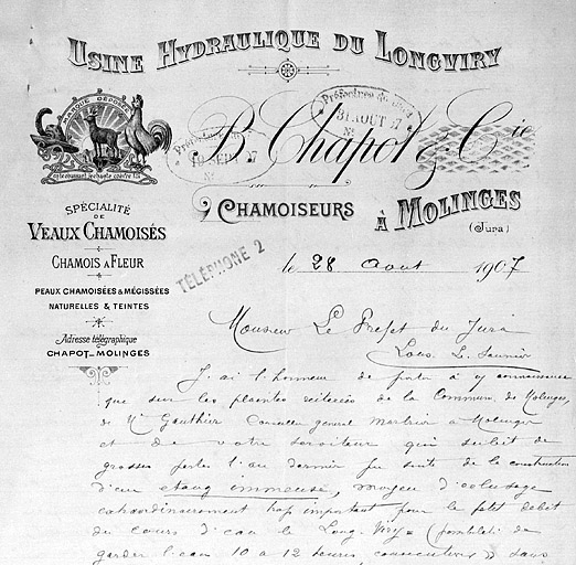 Papier à en-tête. © Région Bourgogne-Franche-Comté, Inventaire du patrimoine