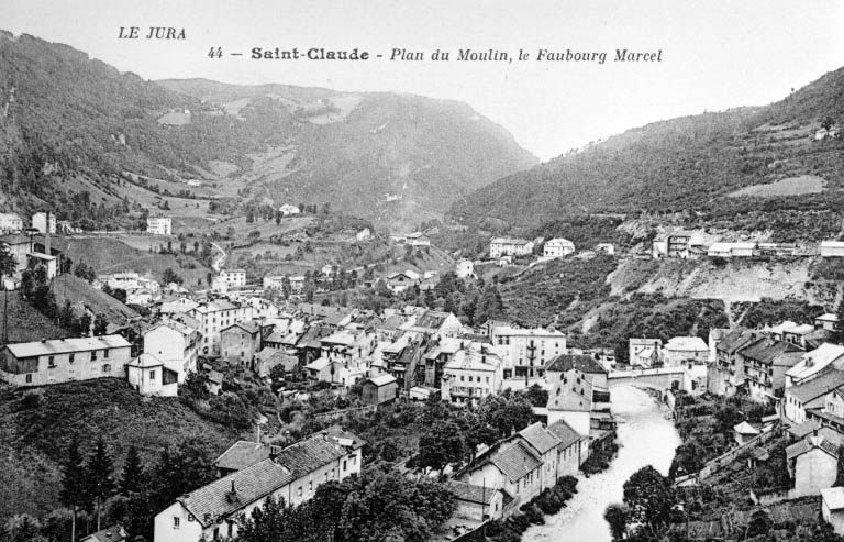 Saint-Claude - Plan du Moulin, le Faubourg Marcel. © Région Bourgogne-Franche-Comté, Inventaire du patrimoine Saint-Claude - Plan du Moulin, le Faubourg Marcel. © Région Bourgogne-Franche-Comté, Inventaire du patrimoine