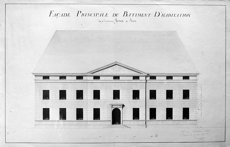 Façade principale du bâtiment d'habitation de monsieur Jobez à Siam. © Région Bourgogne-Franche-Comté, Inventaire du patrimoine