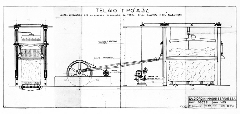 S.A. Giorgini-Maggi - Seravezza. Telaio tipo "A 37" [...] © Région Bourgogne-Franche-Comté, Inventaire du patrimoine