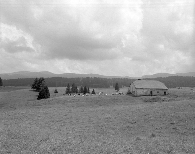 Vue de la ferme dans le paysage. © Région Bourgogne-Franche-Comté, Inventaire du patrimoine