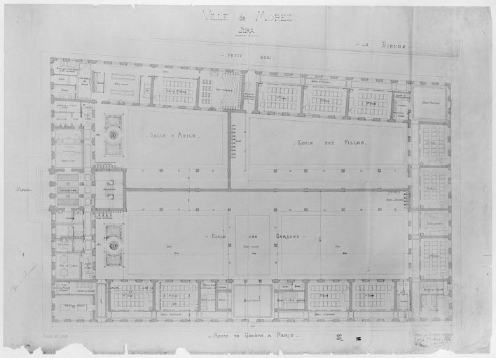 Ville de Morez. Jura [Plan du rez-de-chaussée], 1882. © Région Bourgogne-Franche-Comté, Inventaire du patrimoine