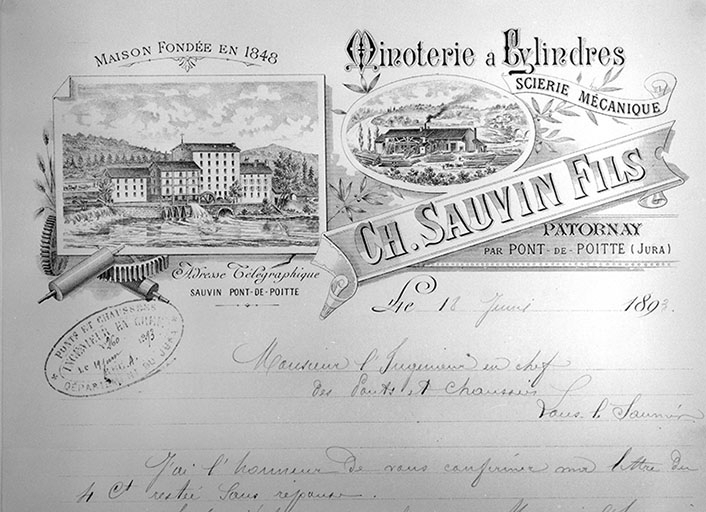 Papier à en-tête. © Région Bourgogne-Franche-Comté, Inventaire du patrimoine