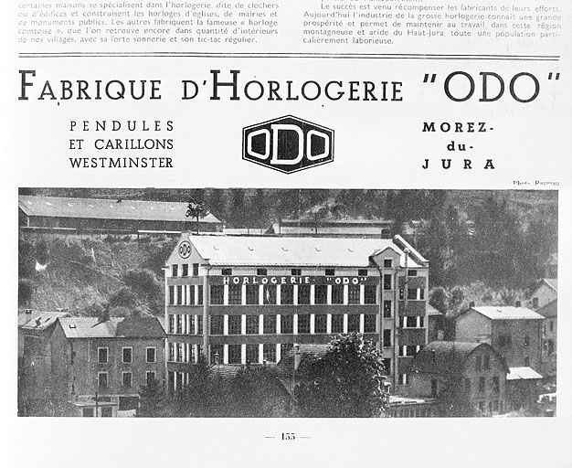 Fabrique d'Horlogerie " ODO ". © Région Bourgogne-Franche-Comté, Inventaire du patrimoine Fabrique d'Horlogerie " ODO ". © Région Bourgogne-Franche-Comté, Inventaire du patrimoine
