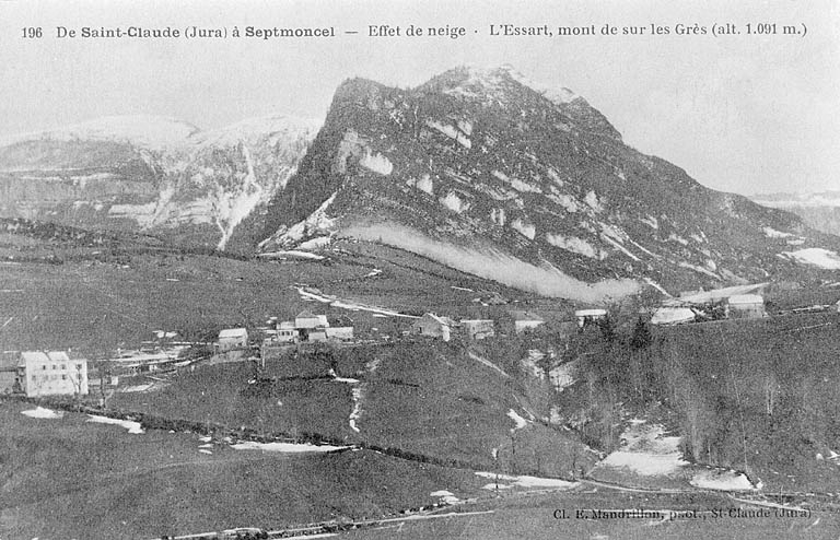 De Saint-Claude (Jura) à Septmoncel - Effet de neige. L'Essart, mont de sur les Grès (alt. 1091 m.). © Région Bourgogne-Franche-Comté, Inventaire du patrimoine