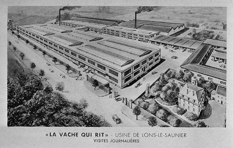[Vue panoramique des Fromageries Bel de Lons-le-Saunier]. © Région Bourgogne-Franche-Comté, Inventaire du patrimoine