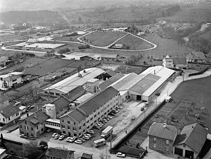Vue aérienne depuis le nord. © Région Bourgogne-Franche-Comté, Inventaire du patrimoine