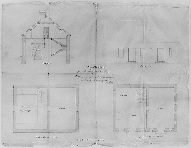 Projet de chalet pour la commune d'Ivory. © Région Bourgogne-Franche-Comté, Inventaire du patrimoine