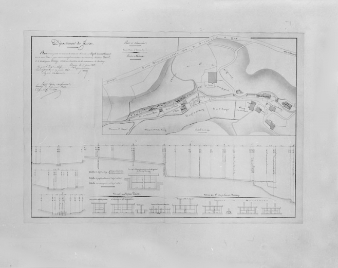 Plan d'une partie du cours de la rivière de Furieuse [...]. © Région Bourgogne-Franche-Comté, Inventaire du patrimoine