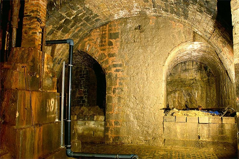 Mur nord du puits à Muire. La niche de gauche, comblée, donnait accès à une source salée. © Région Bourgogne-Franche-Comté, Inventaire du patrimoine Mur nord du puits à Muire. La niche de gauche, comblée, donnait accès à une source salée. © Région Bourgogne-Franche-Comté, Inventaire du patrimoine