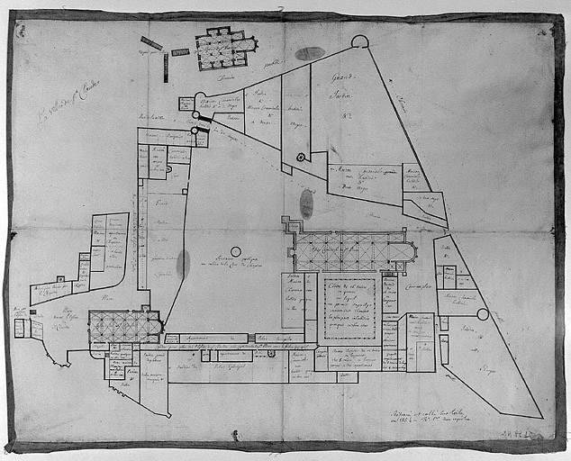 Plan d'ensemble de l'abbaye de Saint-Claude. © Région Bourgogne-Franche-Comté, Inventaire du patrimoine