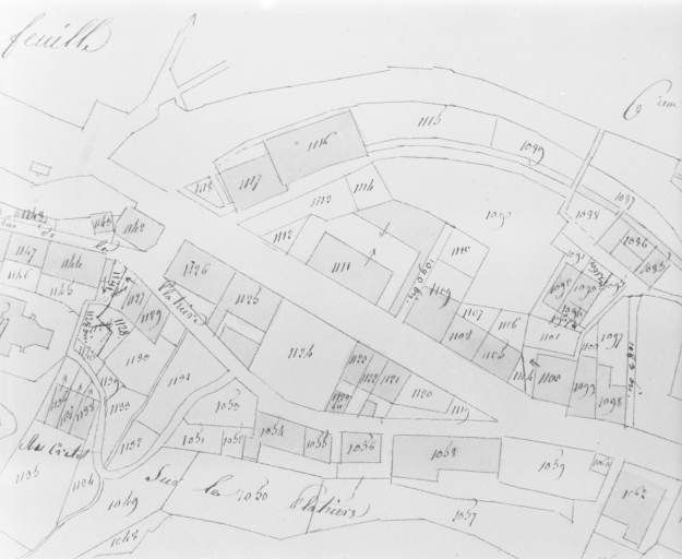 Morez. Section unique 7e feuille [plan de situation extrait du plan cadastral]. © Région Bourgogne-Franche-Comté, Inventaire du patrimoine