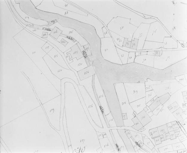 Morez. Section unique 1ère feuille [plan de situation extrait du plan cadastral]. © Région Bourgogne-Franche-Comté, Inventaire du patrimoine