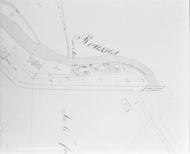 Morez. Section unique 6e feuille [plan de situation extrait du plan cadastral]. © Région Bourgogne-Franche-Comté, Inventaire du patrimoine