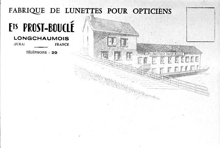 Fabrique de lunettes pour opticiens Ets Prost-Boucle. © Région Bourgogne-Franche-Comté, Inventaire du patrimoine Fabrique de lunettes pour opticiens Ets Prost-Boucle. © Région Bourgogne-Franche-Comté, Inventaire du patrimoine
