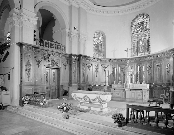 Vue d'ensemble du choeur. © Région Bourgogne-Franche-Comté, Inventaire du patrimoine