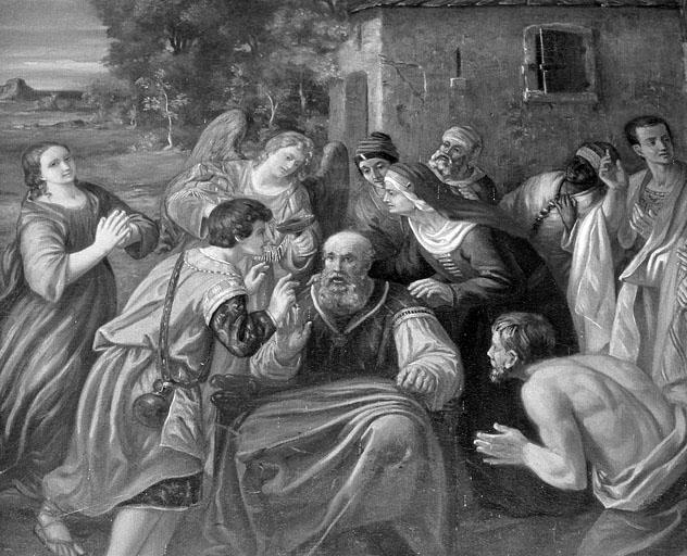 Détail de la partie centrale du tableau. © Région Bourgogne-Franche-Comté, Inventaire du patrimoine