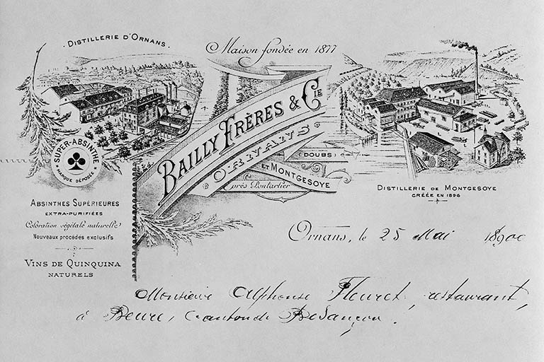 Papier à en-tête en date du 25 mai 1900. © Région Bourgogne-Franche-Comté, Inventaire du patrimoine