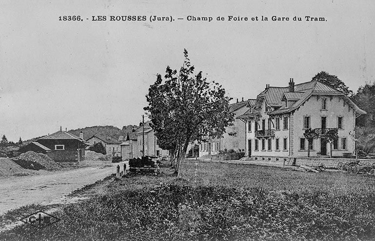 Les Rousses (Jura) - Champ de Foire et la Gare du Tram. © Région Bourgogne-Franche-Comté, Inventaire du patrimoine