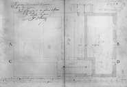 Projet de construction d'une maison d'école : plan du rez-de-chaussée, 1833. © Région Bourgogne-Franche-Comté, Inventaire du patrimoine Projet de construction d'une maison d'école : plan du rez-de-chaussée, 1833. © Région Bourgogne-Franche-Comté, Inventaire du patrimoine
