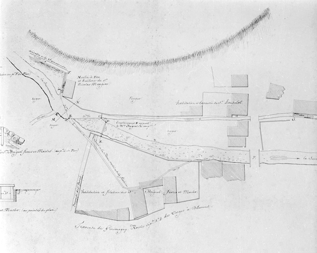 Plan-masse et de situation de la filature Boigeol frères et Macler. © Région Bourgogne-Franche-Comté, Inventaire du patrimoine