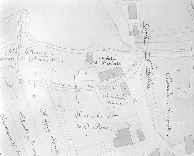 Plan des lieux à joindre au rapport de l'ingénieur ordinaire [...]. © Région Bourgogne-Franche-Comté, Inventaire du patrimoine