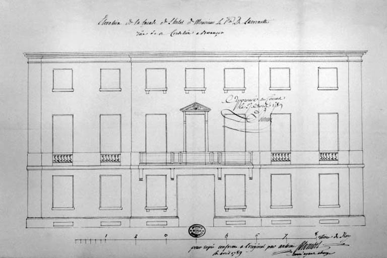 Elévation de la façade sur rue. © Région Bourgogne-Franche-Comté, Inventaire du patrimoine