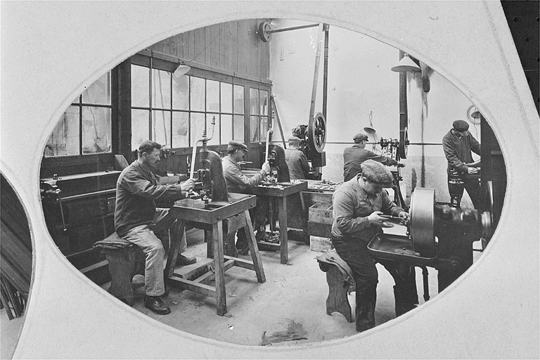 Vue intérieure d'une annexe de l'atelier de mécanique. © Région Bourgogne-Franche-Comté, Inventaire du patrimoine