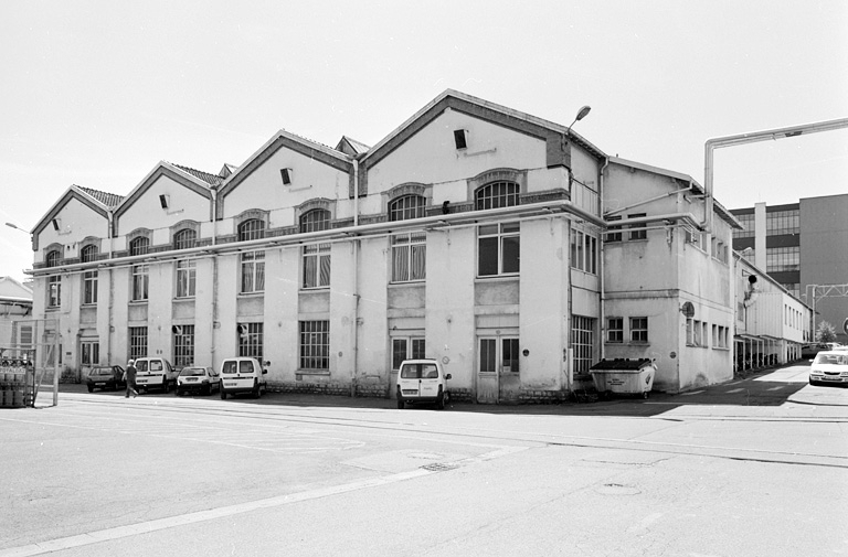 Pignons est de l'ancien atelier de réparation (outillage central puis entretien mécanique). © Région Bourgogne-Franche-Comté, Inventaire du patrimoine