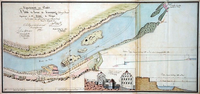 Plan de l'usine de Taragnoz faubourg de Besançon appartenant à Mr Rebattu de Dijon, levé en octobre 1820 [plan définitif], 1821. © Région Bourgogne-Franche-Comté, Inventaire du patrimoine