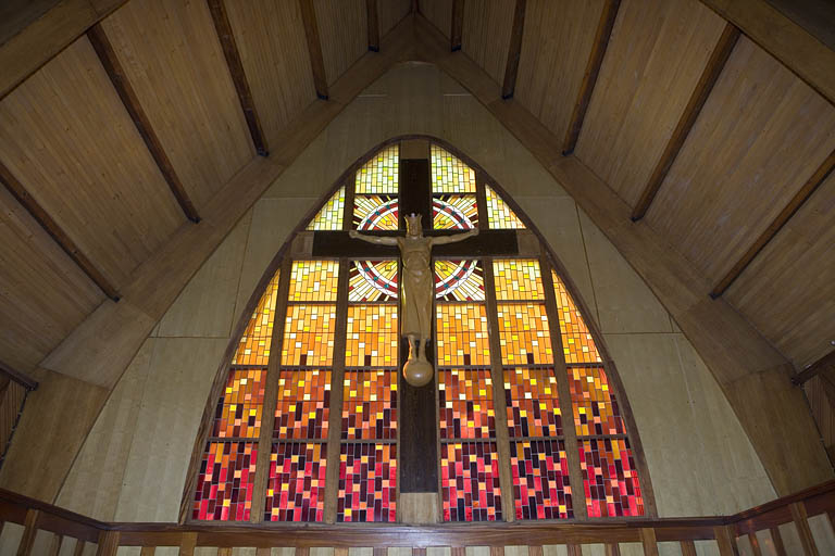 Choeur : Christ en croix, détail. © Région Bourgogne-Franche-Comté, Inventaire du patrimoine