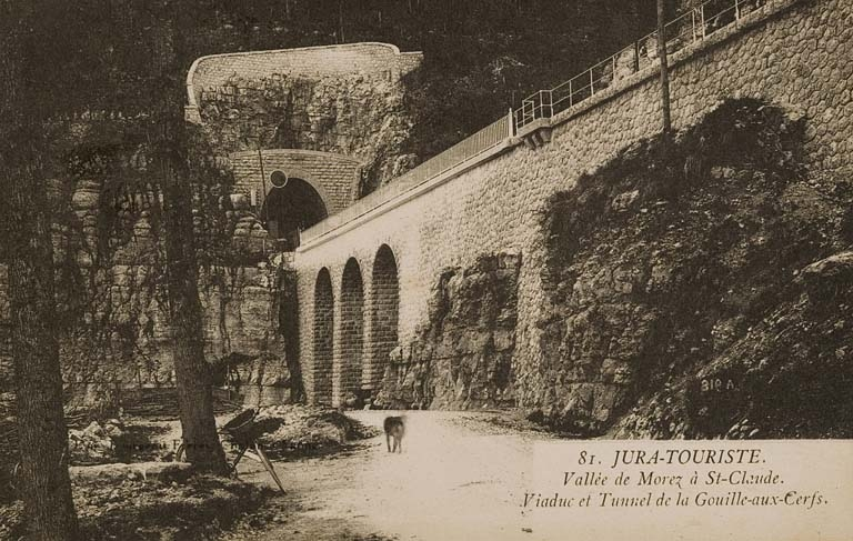 Vallée de Morez à St-Claude. Viaduc et Tunnel de la Gouille-aux-Cerfs, entre 1912 et 1924. © Région Bourgogne-Franche-Comté, Inventaire du patrimoine
