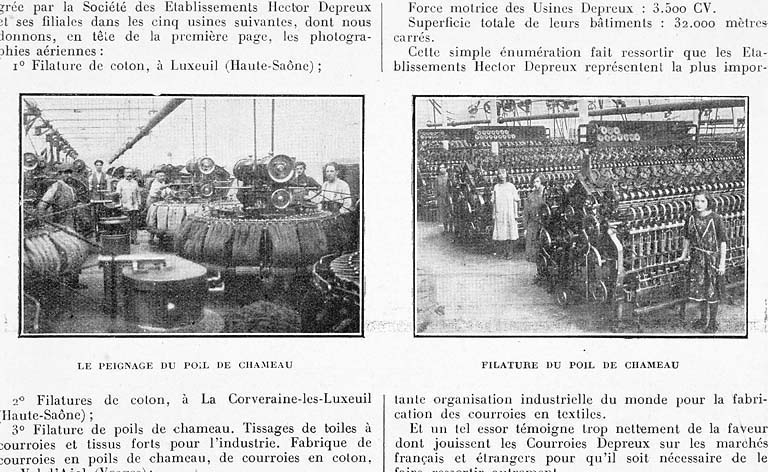 [Peignage et filature du poil de chameau. Filature du Val d'Ajol]. © Région Bourgogne-Franche-Comté, Inventaire du patrimoine