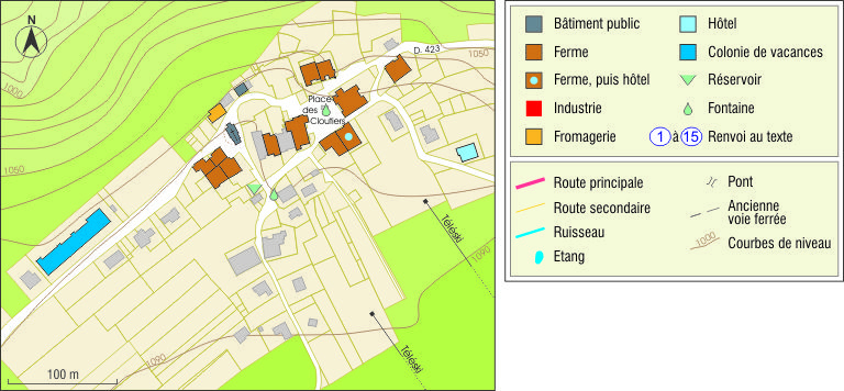 Hameau d'Entre-les-Fourgs. © Région Bourgogne-Franche-Comté, Inventaire du patrimoine