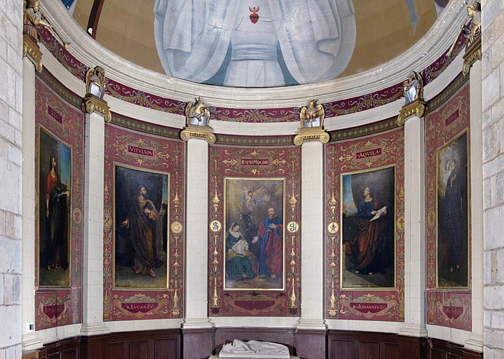 Vue d'ensemble des tableaux. © Région Bourgogne-Franche-Comté, Inventaire du patrimoine