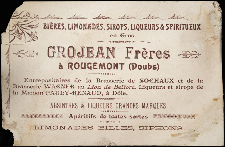 Bières, limonades, sirops, liqueurs et spiritueux [...]. © Région Bourgogne-Franche-Comté, Inventaire du patrimoine