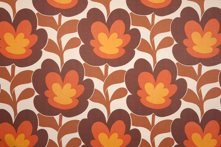 Papier peint de la salle d'attente du cabinet dentaire. © Région Bourgogne-Franche-Comté, Inventaire du patrimoine