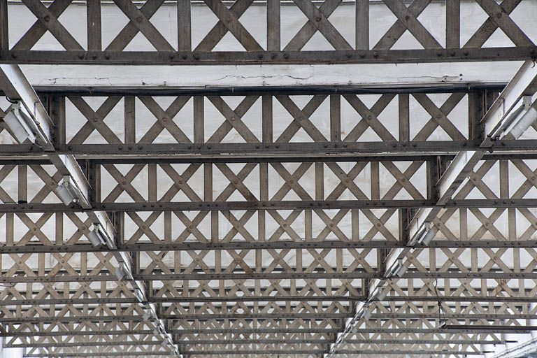 Extension ouest. Poutrelles à treillis de la charpente. © Région Bourgogne-Franche-Comté, Inventaire du patrimoine