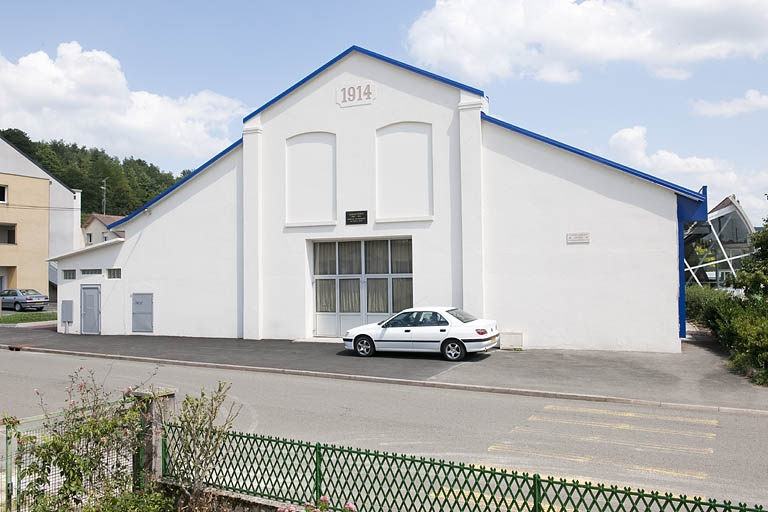 Mur pignon de la halle (atelier de construction mécanique). © Région Bourgogne-Franche-Comté, Inventaire du patrimoine